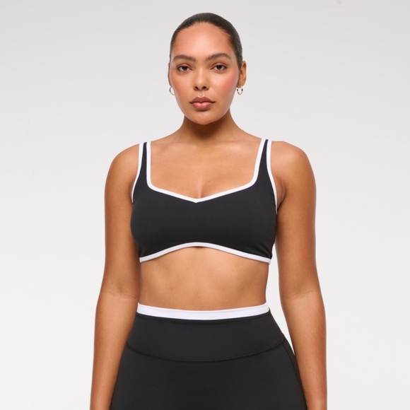 Abercrombie & Fitch Black and White Sports Bra - Picture 2 of 7